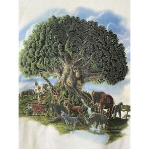 Vintage 90s Disney Animal Kingdom Tree Of Life Back Hit Crewneck‎ Sweatshirt LG